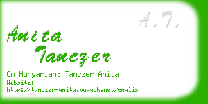 anita tanczer business card